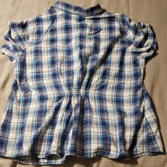 OP plaid button top sz-XXL/19 - Picture 3 of 3